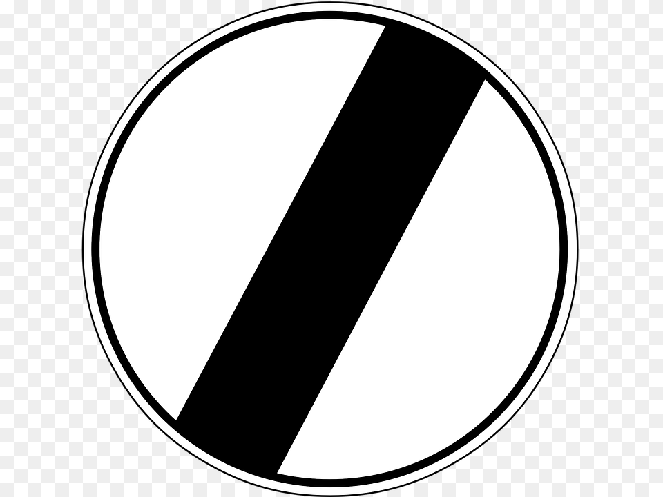 End Of Speed Limit, Symbol, Sign, Disk Free Png
