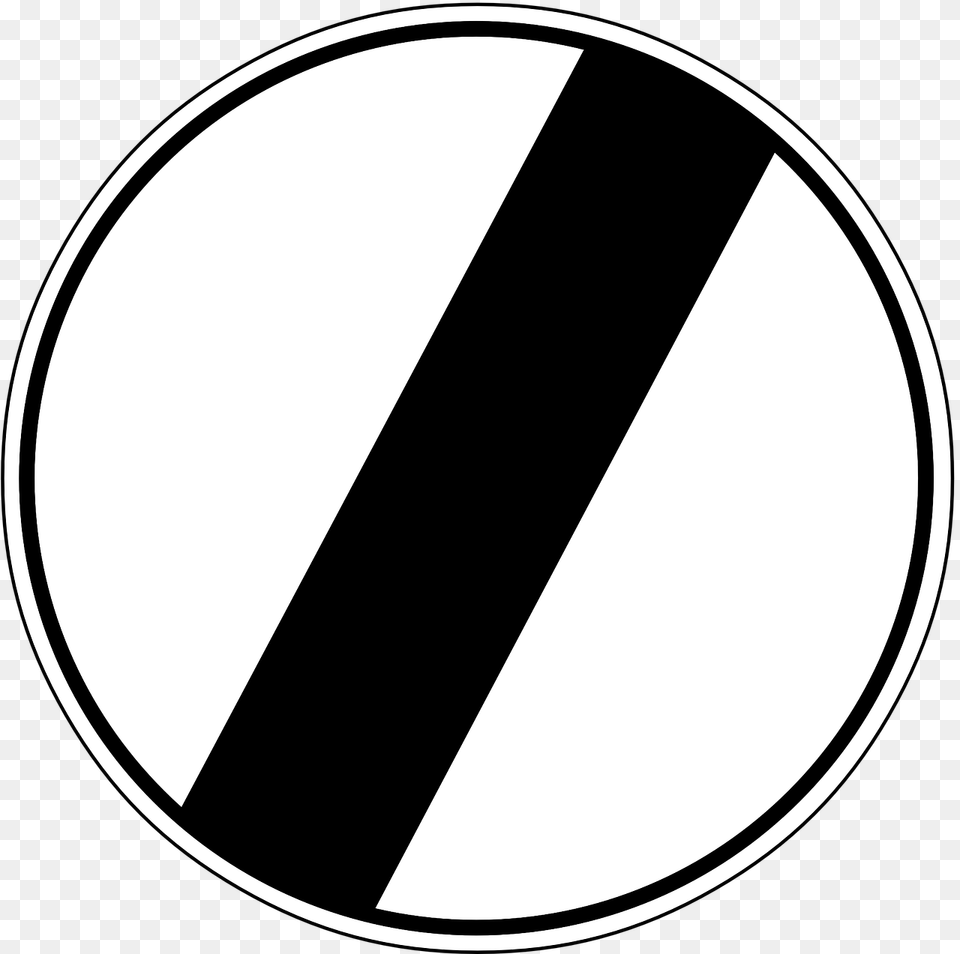 End Of Speed Limit Arrow Traffic Symbol Sign, Disk Png