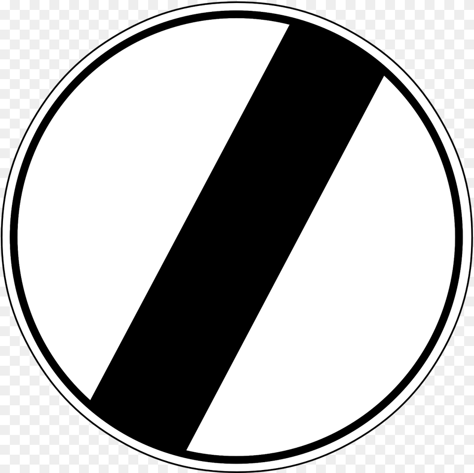 End Of Speed Limit Arrow Traffic Vector Graphic On End Of Speed Limit Sign, Symbol, Disk Free Transparent Png