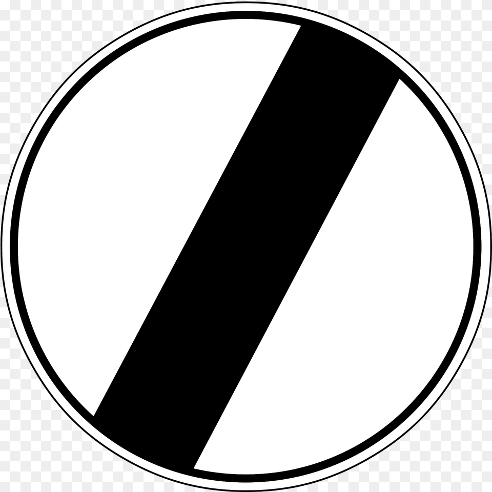 End Of Speed Limit Clipart, Symbol, Sign, Disk Free Png
