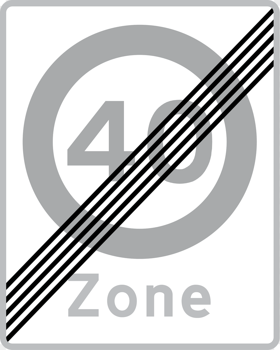End Of Speed Limit Zone Sign In Denmark Clipart, Cutlery, Fork Png