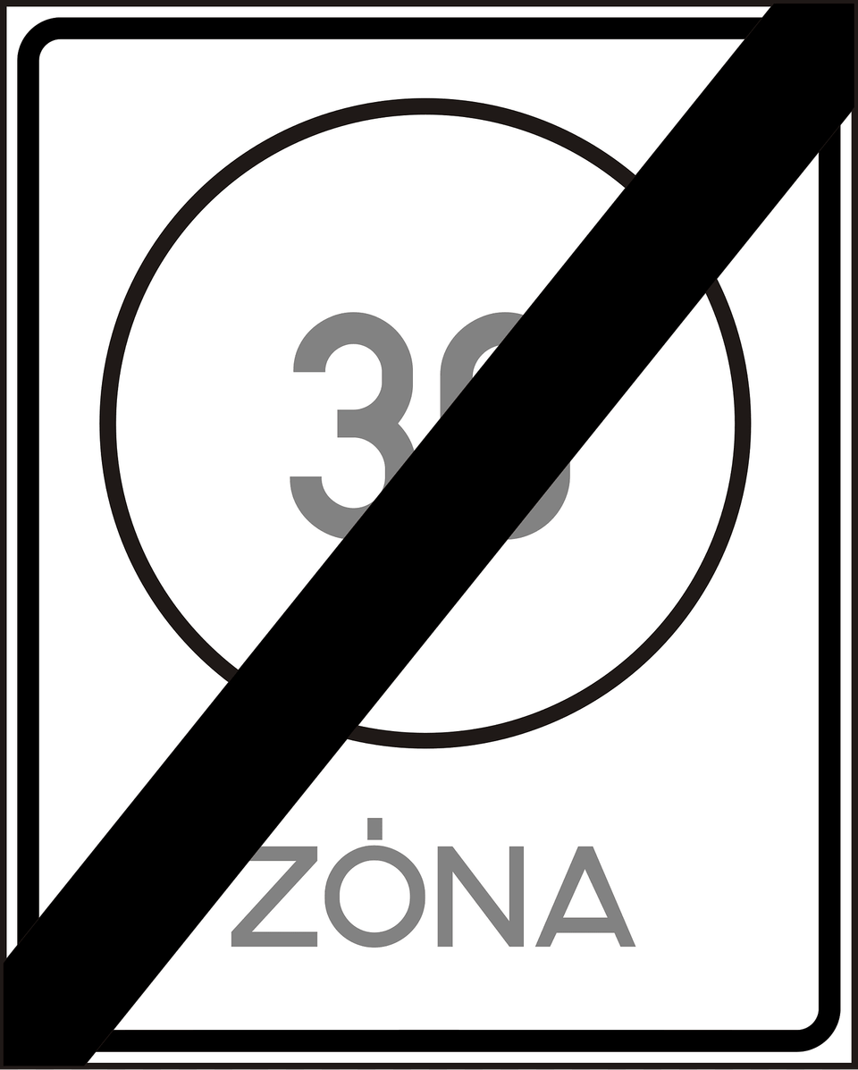 End Of Speed Limit Zone Sign In Hungary Clipart, Symbol Free Png