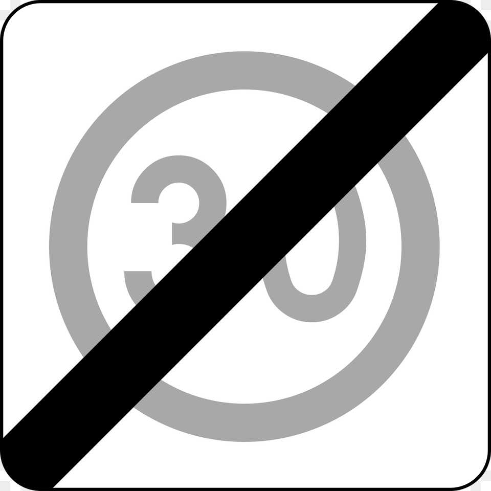 End Of Speed Limit Zone Sign In Poland Clipart Free Transparent Png