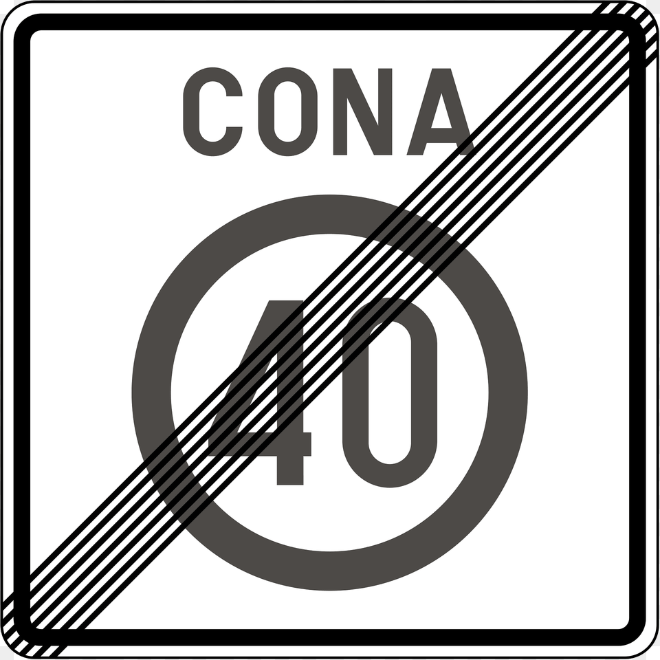 End Of Speed Limit Zone Sign In Slovenia Clipart, Symbol, Road Sign, Gate Png