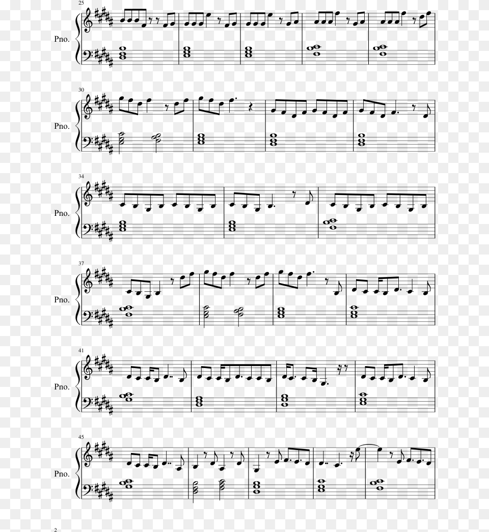 End Of The Day Sheet Music 2 Of 4 Pages End Of A Day Piano Jonghyun, Gray Free Transparent Png