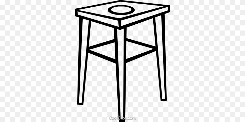 End Table Royalty Vector Clip Art Illustration, Bar Stool, Furniture, Gate Png