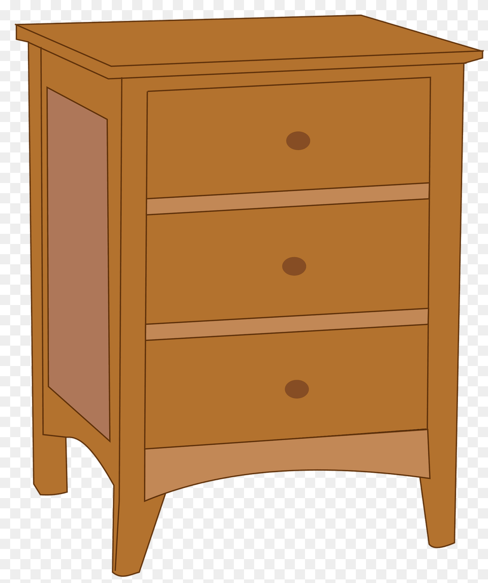 End Table With Three Drawers Clipart, Cabinet, Drawer, Furniture, Mailbox Free Png
