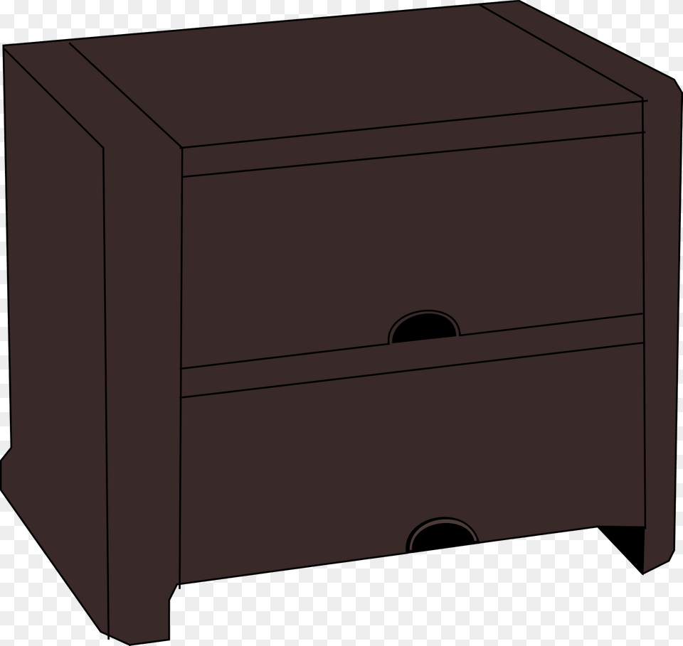 End Table With Two Drawers Clipart, Drawer, Furniture, Cabinet, Mailbox Png Image