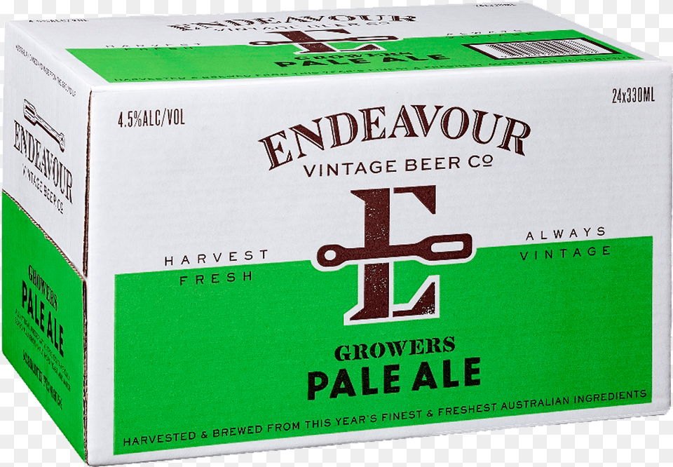 Endeavour Vintage Growers Pale Ale 24 Case Endeavour Growers Golden Ale, Box, Cardboard, Carton Free Png Download