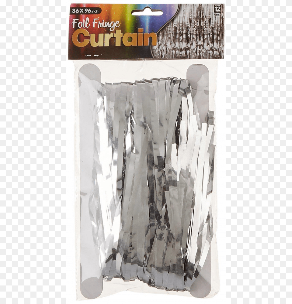 Ended 3 Ft X 8 Ft Metallic Silver Foil Fringe Curtains Door, Aluminium, Paper Free Png Download