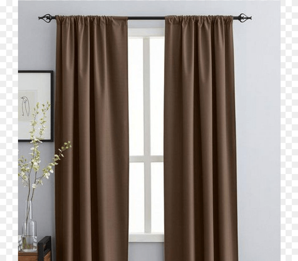 Ended Hometrends Kelly Room Darkening Panel Brown, Texture, Curtain Free Png