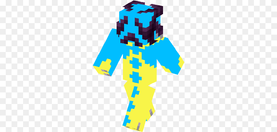 Ender Dragon Cyan And Yellow Skin Minecraft Skins Clip Art, Person, Toy Png Image