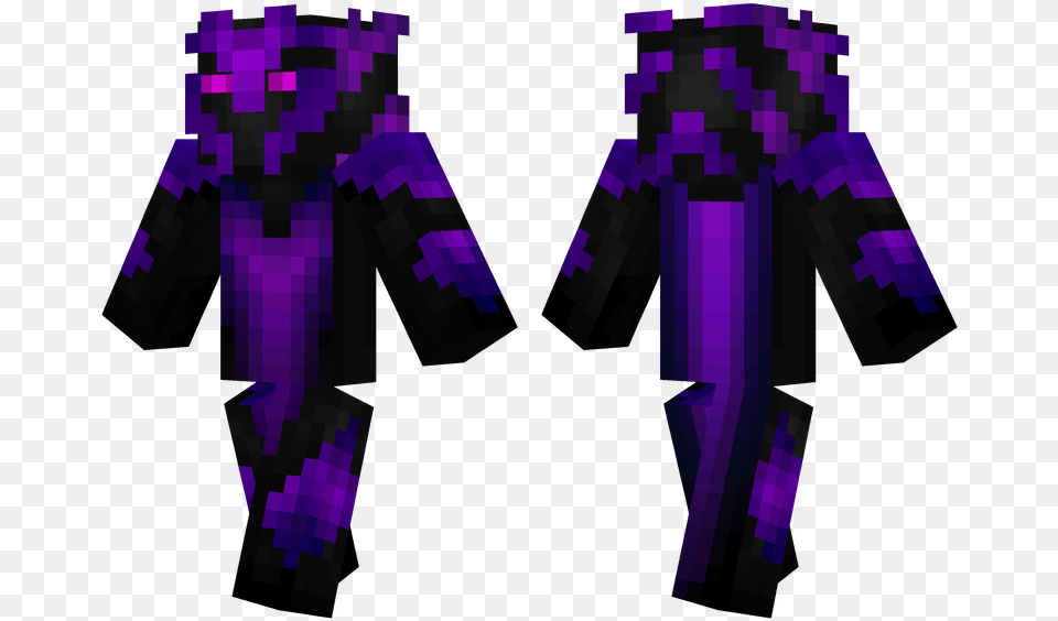 Ender Warlord Green And Black Minecraft Skins, Purple, Adult, Male, Man Png Image