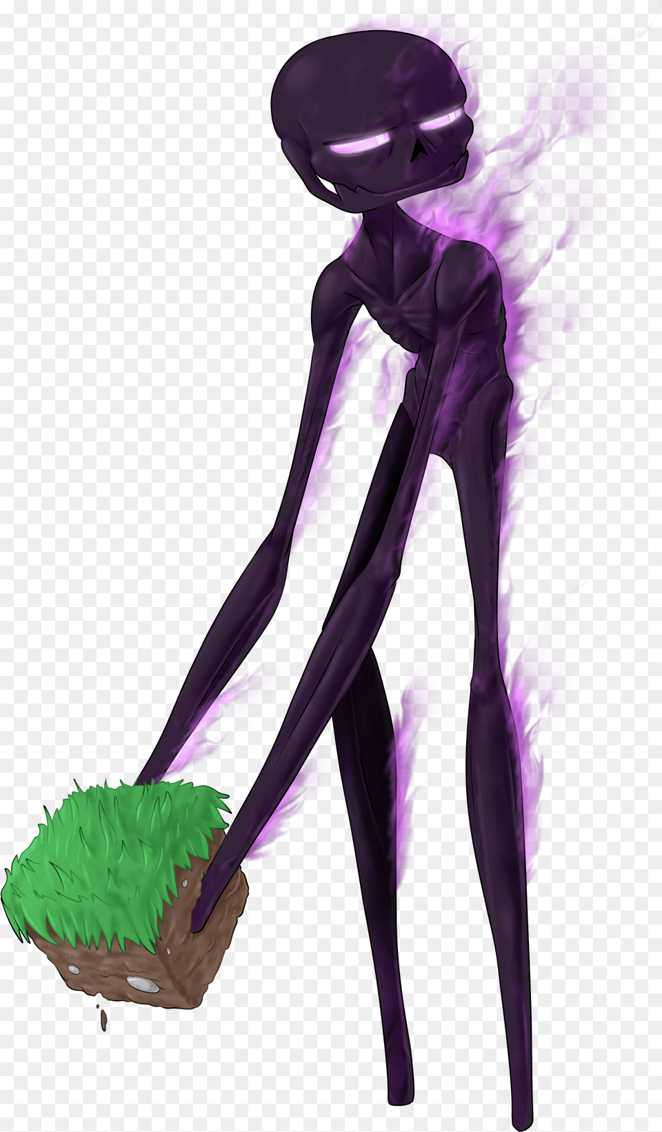 Enderman By Thousandarms Fictional Character, Purple, Alien, Person Free Png Download