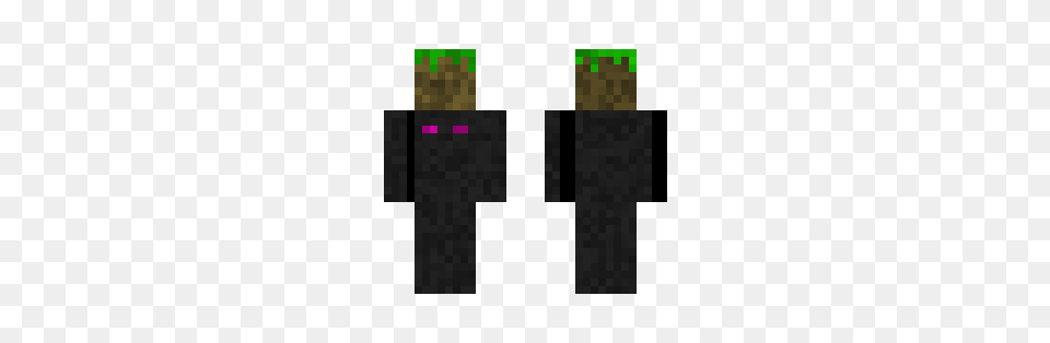 Enderman With Grass Block Minecraft Skin For Free Png Download