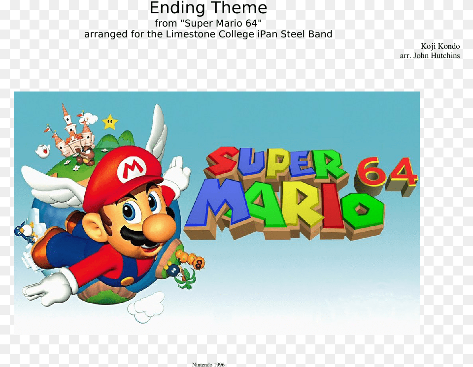 Ending Theme Sheet Music Composed By Koji Kondo Arr Super Mario, Game, Super Mario, Baby, Person Free Png