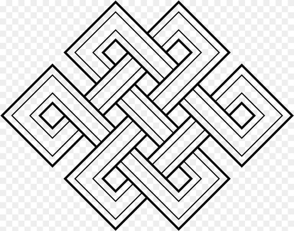 Endless Knot Buddhism, Gray Free Png Download