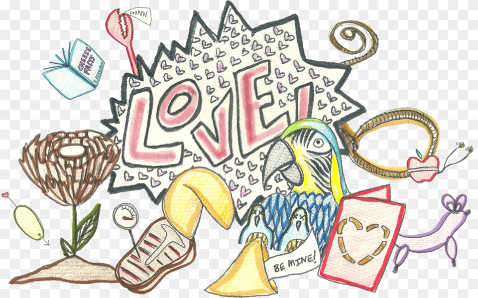 Endless Love And Breadsticks, Art, Drawing, Doodle, Collage Free Png