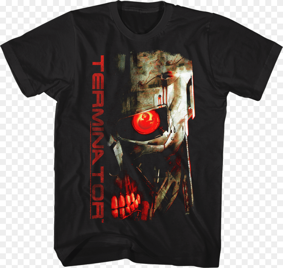 Endoskeletal Cyborg Terminator T Shirt Misfits Die Die My Darling Shirt, Clothing, T-shirt, Adult, Male Png Image
