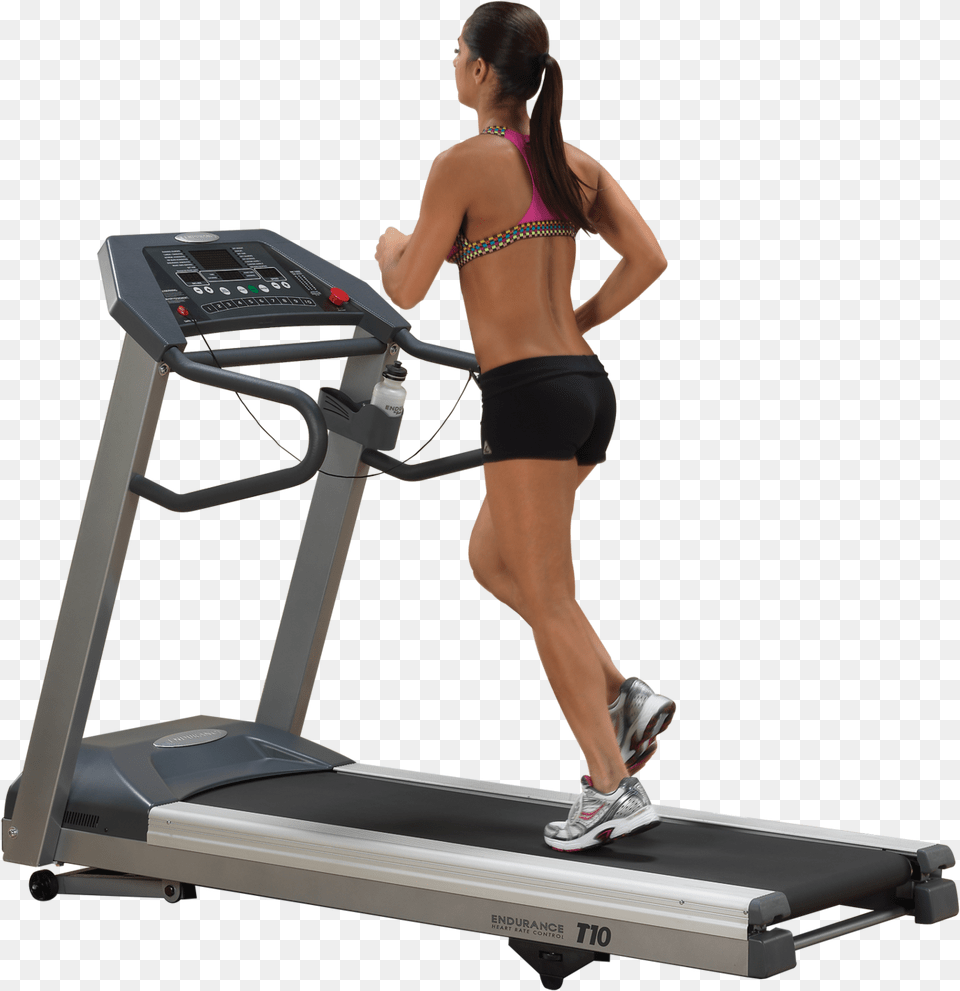 Endurance T10hrc Commercial Treadmill By Body Solid Cybex 625t, Adult, Clothing, Female, Woman Png Image