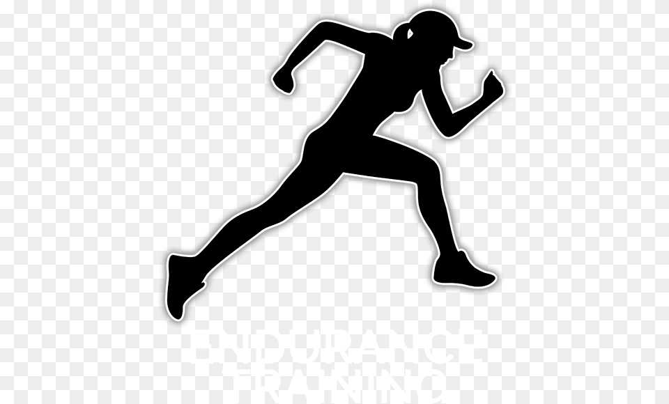 Endurance Training Silhouette Of Someone Running, Stencil, People, Person, Advertisement Png Image
