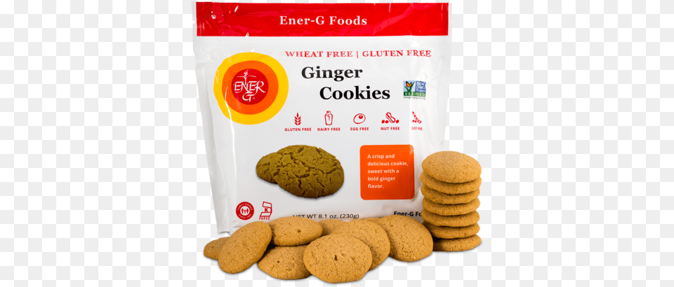 Ener G Ginger Cookies Ener G Cookies Ginger 776 Oz, Bread, Cracker, Food, Sweets Free Transparent Png