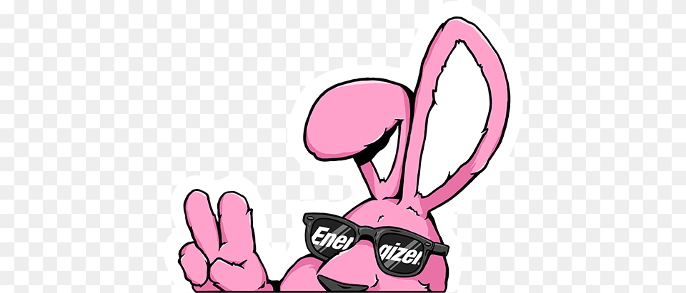 Energizer Bunny Stickers Messages Sticker 7 Energizer Bunny Stickers, Accessories, Sunglasses, Purple, Book Free Png