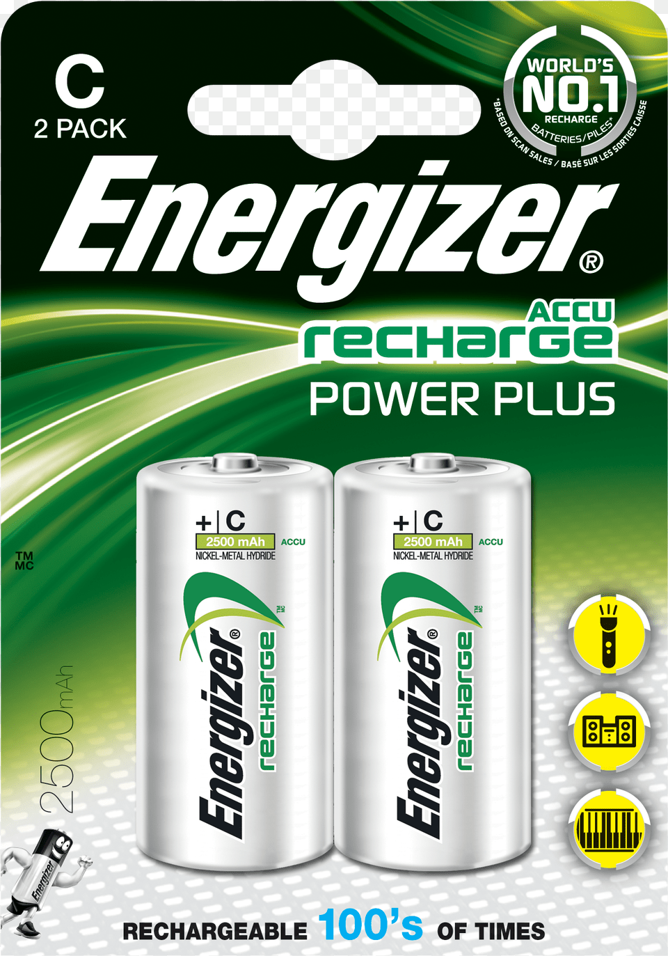 Energizer Power Plus C Hr14 2500mah Rechargeable Batteries Energizer, Can, Tin, Person Free Transparent Png