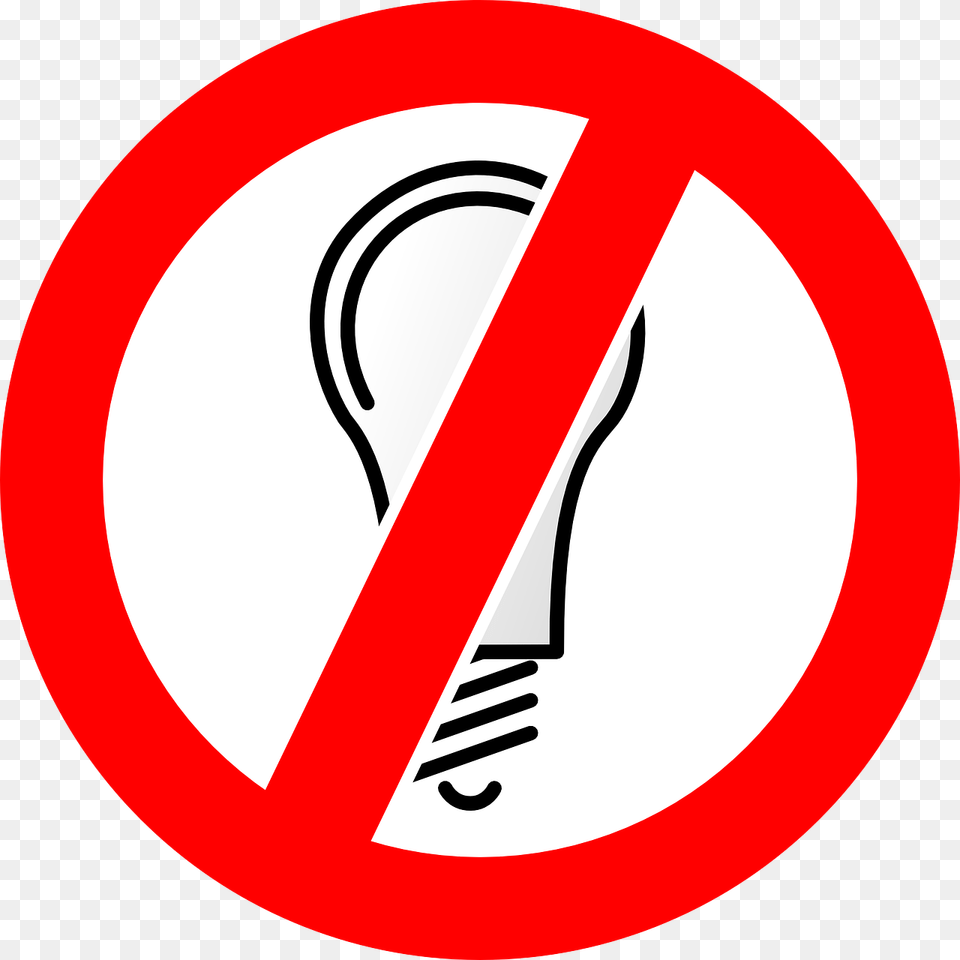 Energy Conservation Saving Free Vector Graphic On Pixabay Light Bulb Clip Art, Sign, Symbol, Road Sign Png