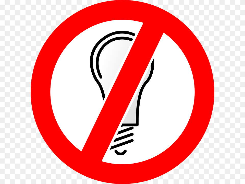 Energy Conservation Saving Symbols Signs Red Light Bulb Transparent Background, Sign, Symbol, Road Sign Free Png Download