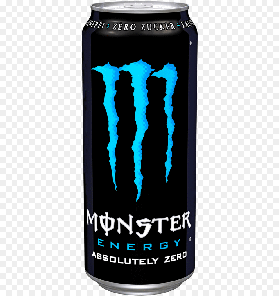 Energy Drink Monster Energy Absolute Zero, Alcohol, Beer, Beverage, Tin Free Png