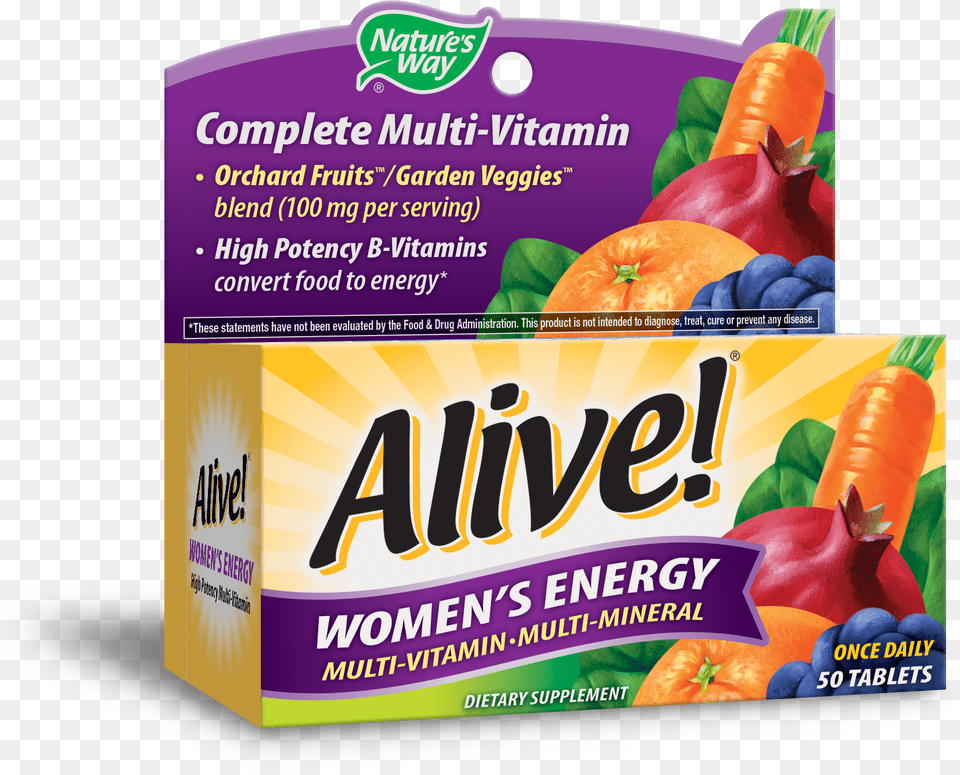 Energy Multivitamin Supplement Tablets Nature39s Way Alive Women39s Energy Multivitamin Tablets, Business Card, Food, Paper, Produce Free Transparent Png
