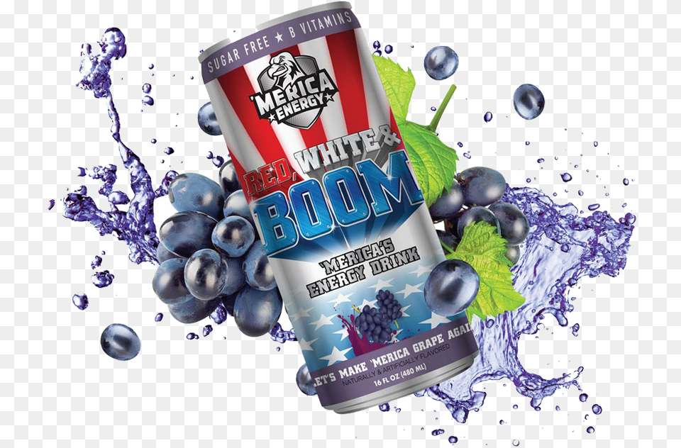 Energy Red White Amp Boom Drink Red White And Boom Energy Drink, Fruit, Berry, Blueberry, Produce Png