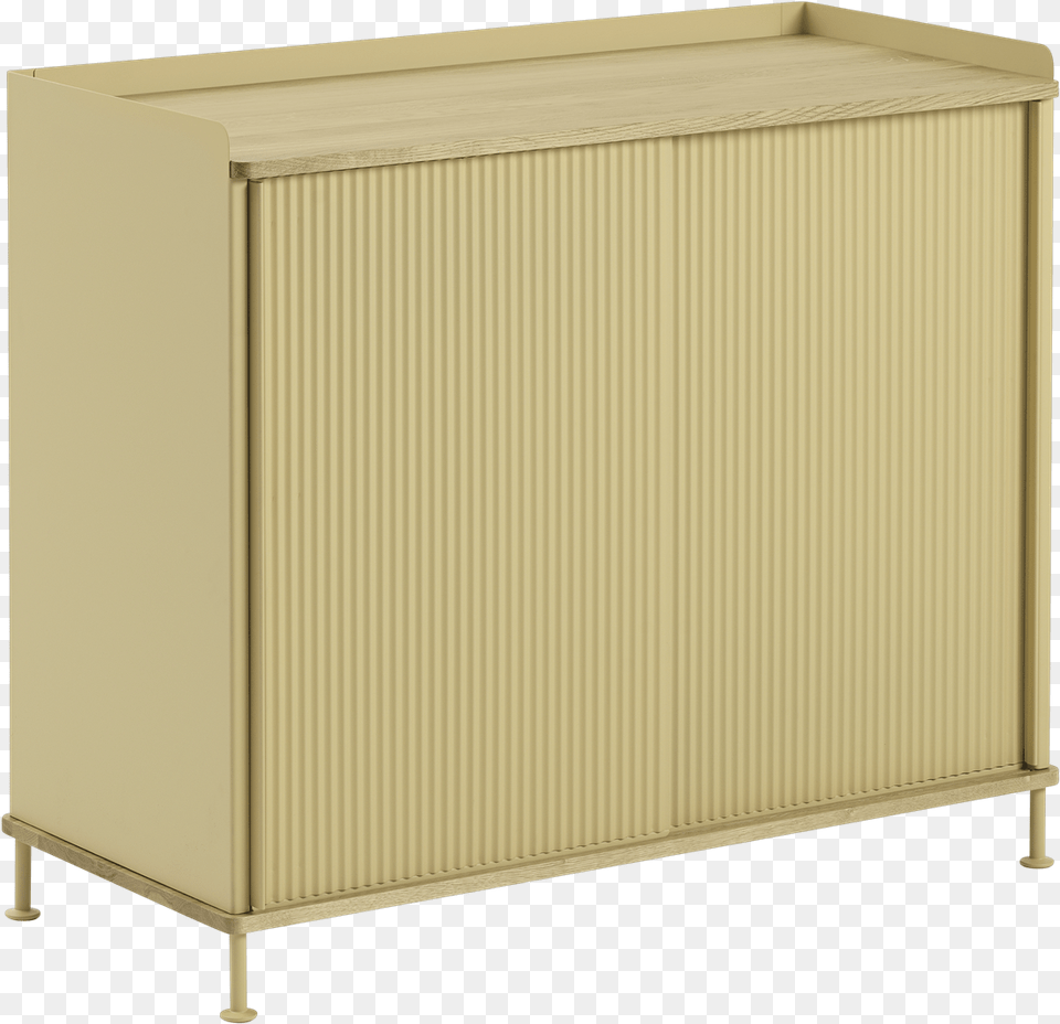 Enfold Sideboard Tall Sand Yellowsand Yellow Enfold Sideboard Tall Muuto, Cabinet, Furniture, Table, Closet Png Image