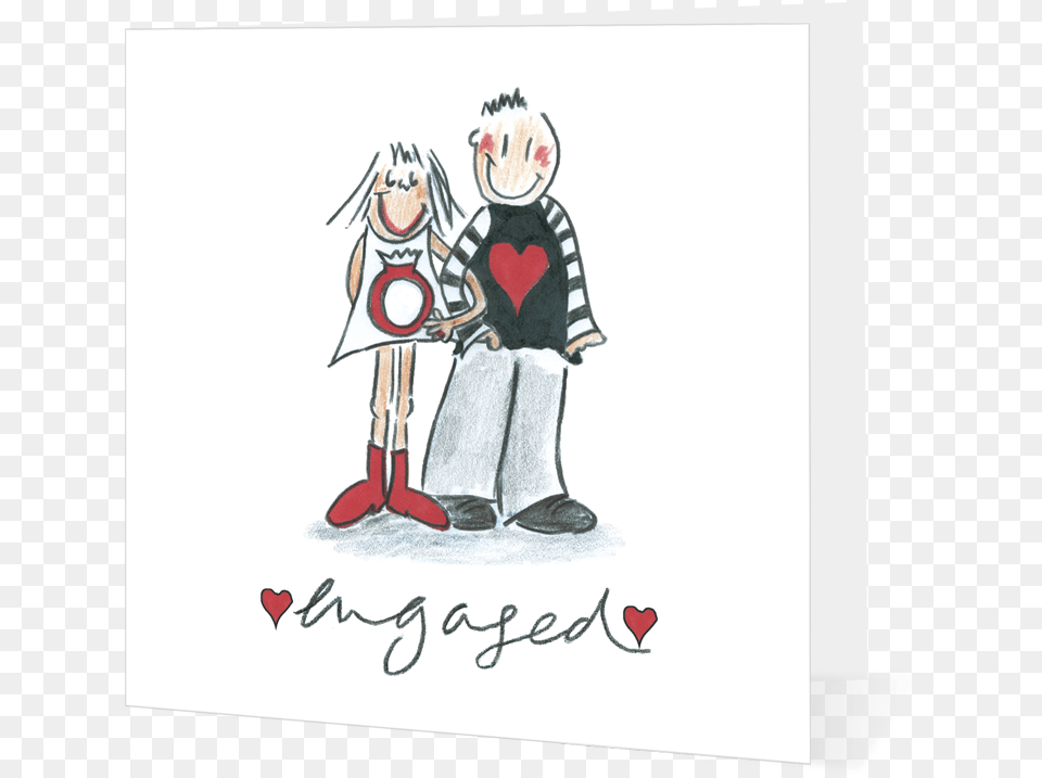 Engaged Couple Black White And Red, Book, Comics, Publication, Person Free Transparent Png