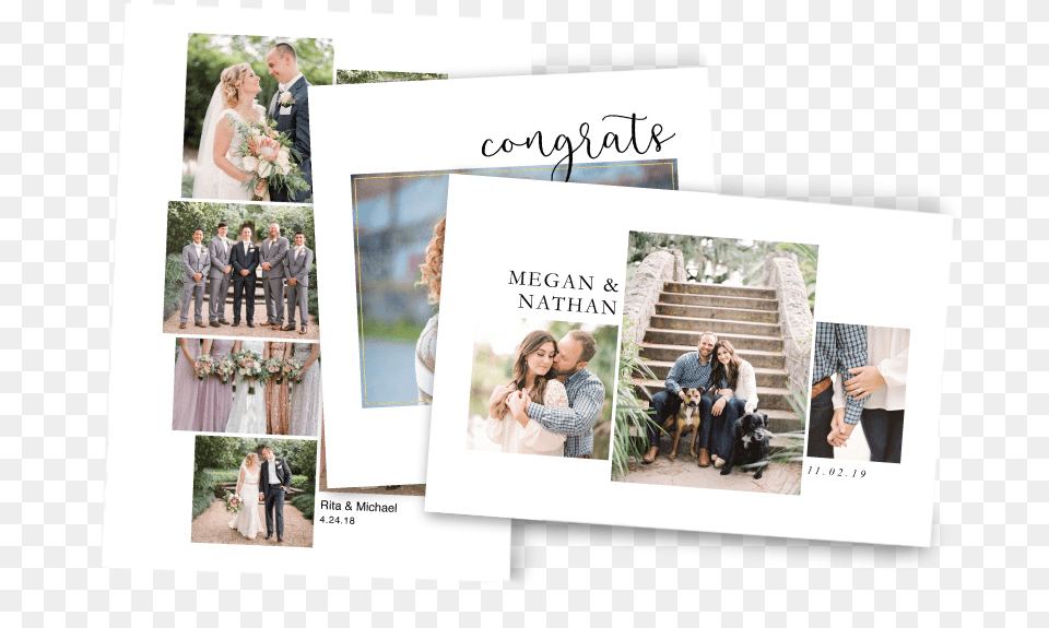 Engagement Amp Wedding Photos Printed On Composite Colalge Photograph, Art, Collage, Person, Clothing Png Image