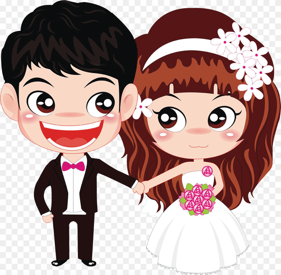 Engagement Clipart Wedding Drink Love Is Wedding Cute Wedding Couple Cartoon, Book, Comics, Publication, Baby Png Image