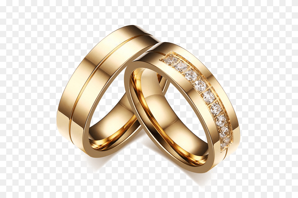 Engagement Couple Rings Gold Marriage Wedding Rings, Accessories, Jewelry, Ring Png Image