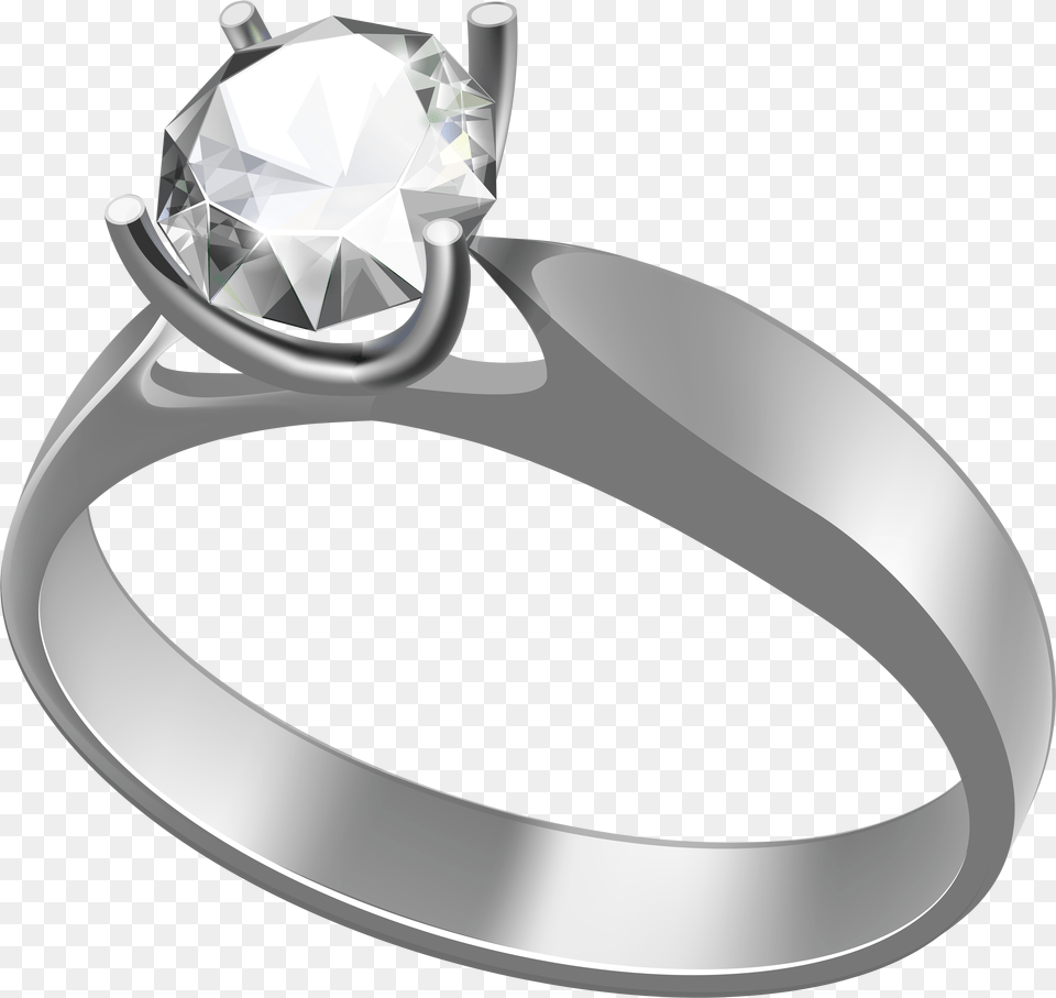 Engagement Ring Clipart White, Accessories, Jewelry, Silver, Diamond Free Transparent Png