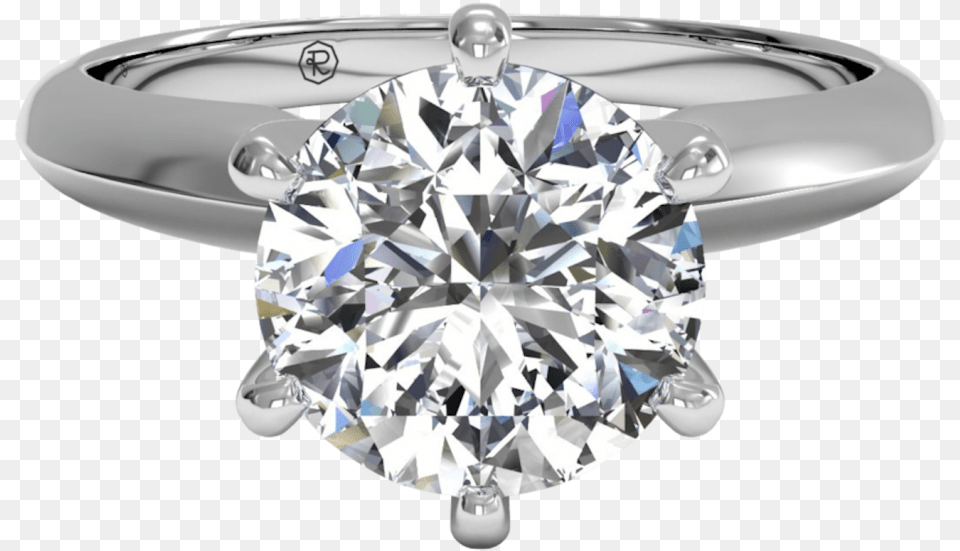 Engagement Ring Diamond Prong Setting Solitaire Six Prong Solitaire Engagement Ring, Accessories, Gemstone, Jewelry, Platinum Png Image
