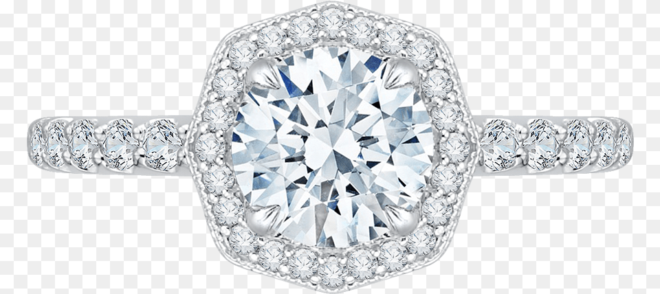 Engagement Rings Octagon Halo, Accessories, Diamond, Gemstone, Jewelry Free Png Download