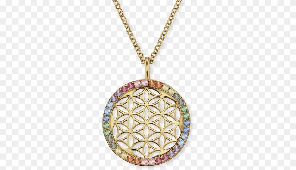 Engelsrufer Necklace Flower Of Life Gold Multicolor Engelsrufer Kette, Accessories, Jewelry, Pendant, Locket Free Png