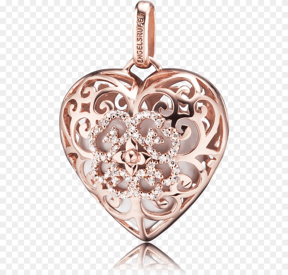 Engelsrufer Zirconia Heart Ros Plated Rose Gold Pendant, Accessories, Jewelry, Locket Free Transparent Png