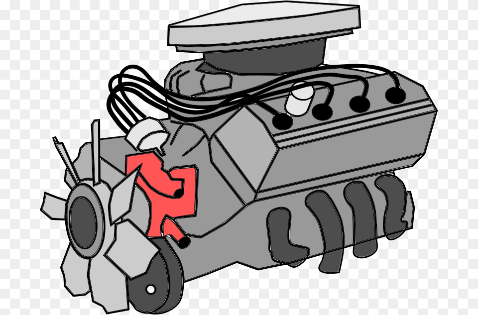 Engine Clipart, Machine, Motor, Bulldozer, Grass Png Image