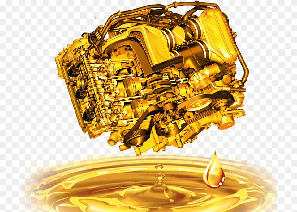 Engine Oil Image Engine Oil Background, Machine, Motor, Gold, Car Free Png Download