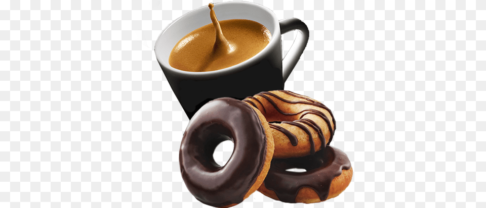 Engine Optimization Chocolate Glazed And Donuts, Cup, Food, Sweets, Beverage Free Png Download