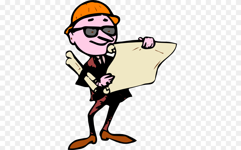 Engineer Cartoon Plans Site Clipart For Web, Clothing, Hardhat, Helmet, Baby Free Png