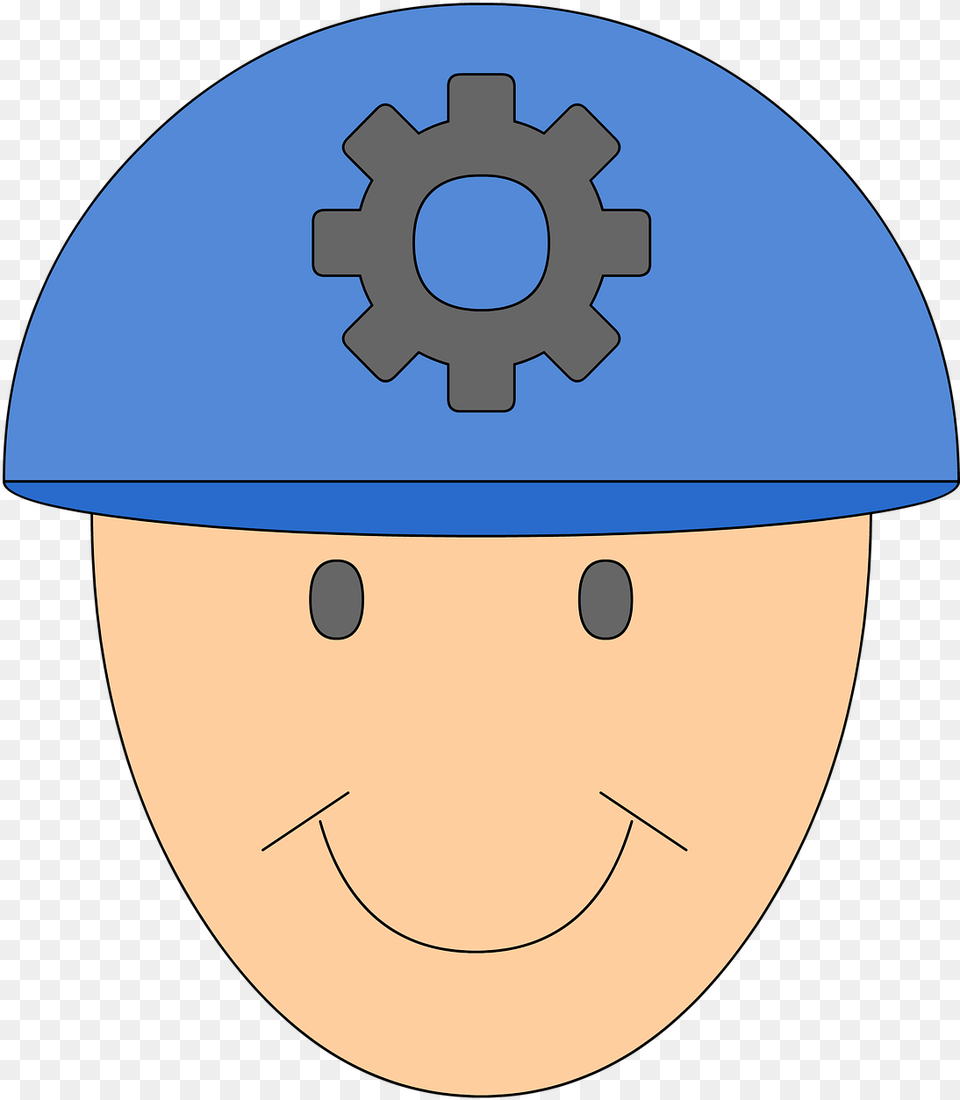 Engineer Clipart Face, Clothing, Hardhat, Helmet, Machine Free Png