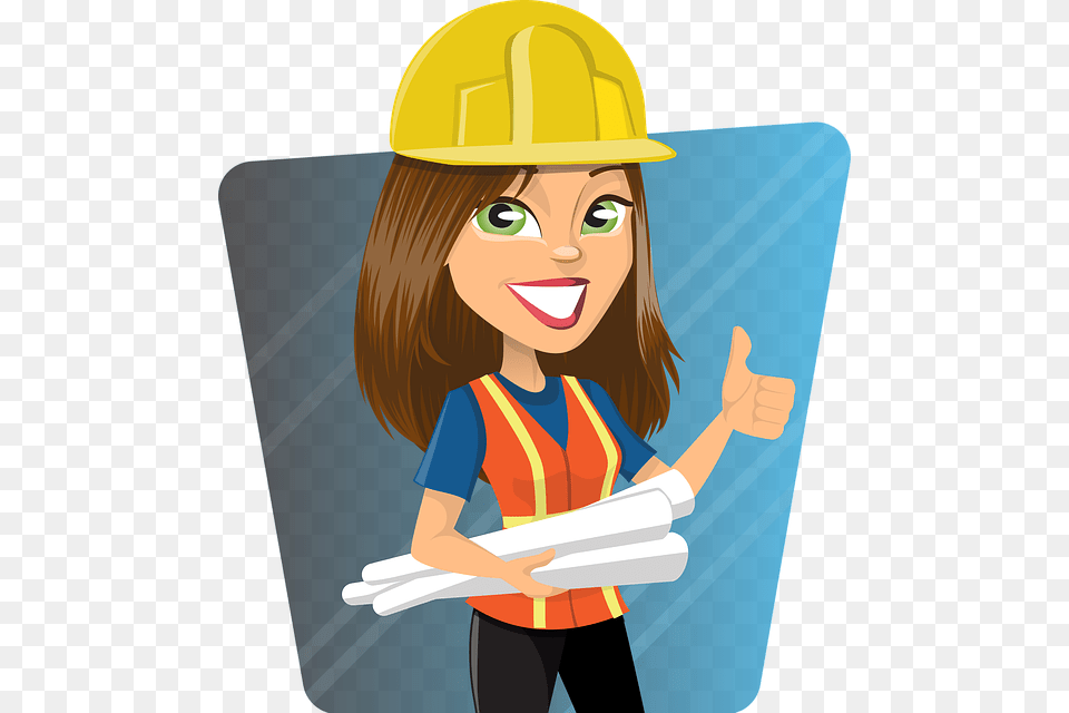 Engineer Girl Clipart, Clothing, Hardhat, Helmet, Adult Free Transparent Png