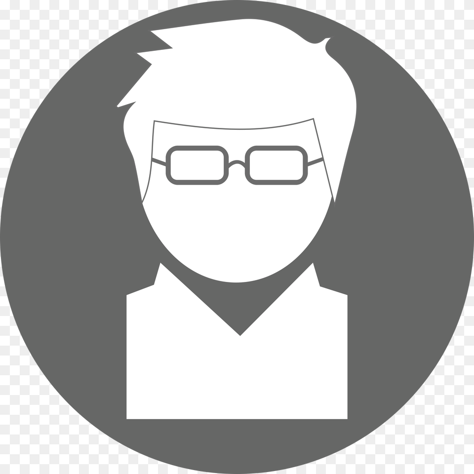 Engineer White On Grey Clip Arts Small User Icon Transparent, Accessories, Photography, Glasses, Stencil Free Png